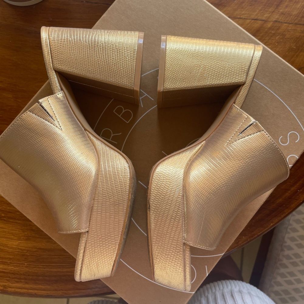 Urban Outfitters Gold Platform Heels